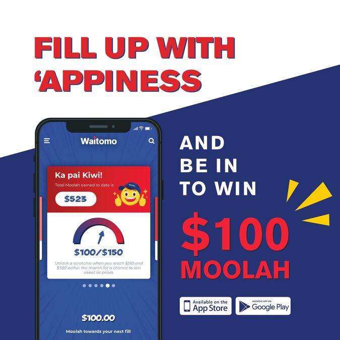 Fill up with 'appiness and be in to win $100 Moolah